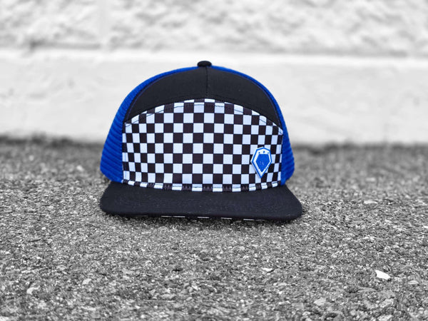 Royal Blue Checkered Snapback