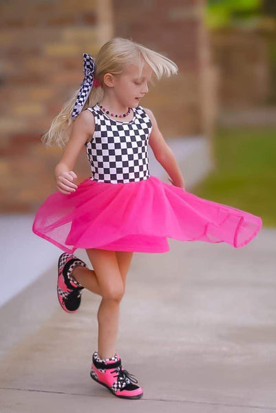 Checkered Pink Dress