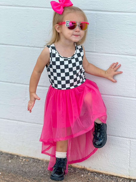 Checkered Pink Dress