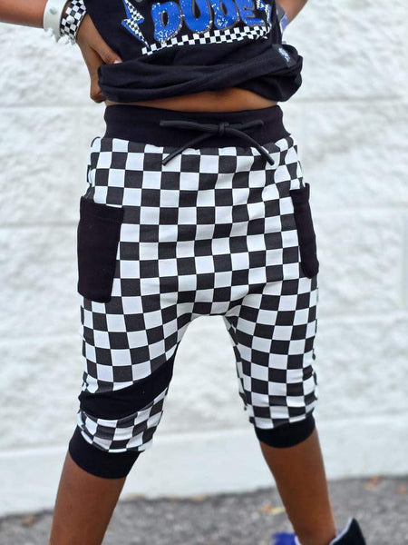 Checkered Harem Shorts