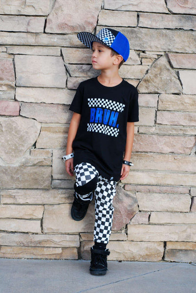 Royal Blue Checkered Snapback