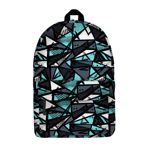 Teal Abstract Backpack